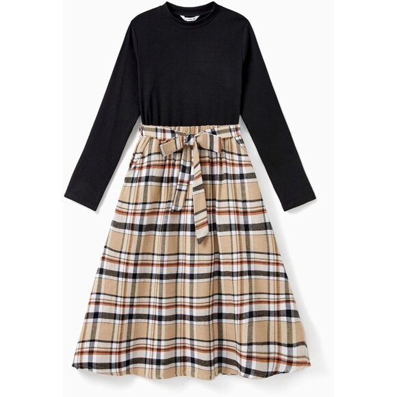 Family Matching Cotton Long Sleeve Dress and Sweatshirt Sets for Holiday - Picture 2 of 6